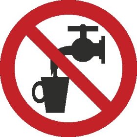 Знак P05 Запрещается использовать в качестве питьевой воды