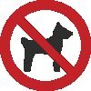 Знак P14 Запрещается вход (проход) с животными
