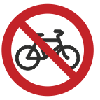 Знак Вход/проезд с велосипедом запрещен